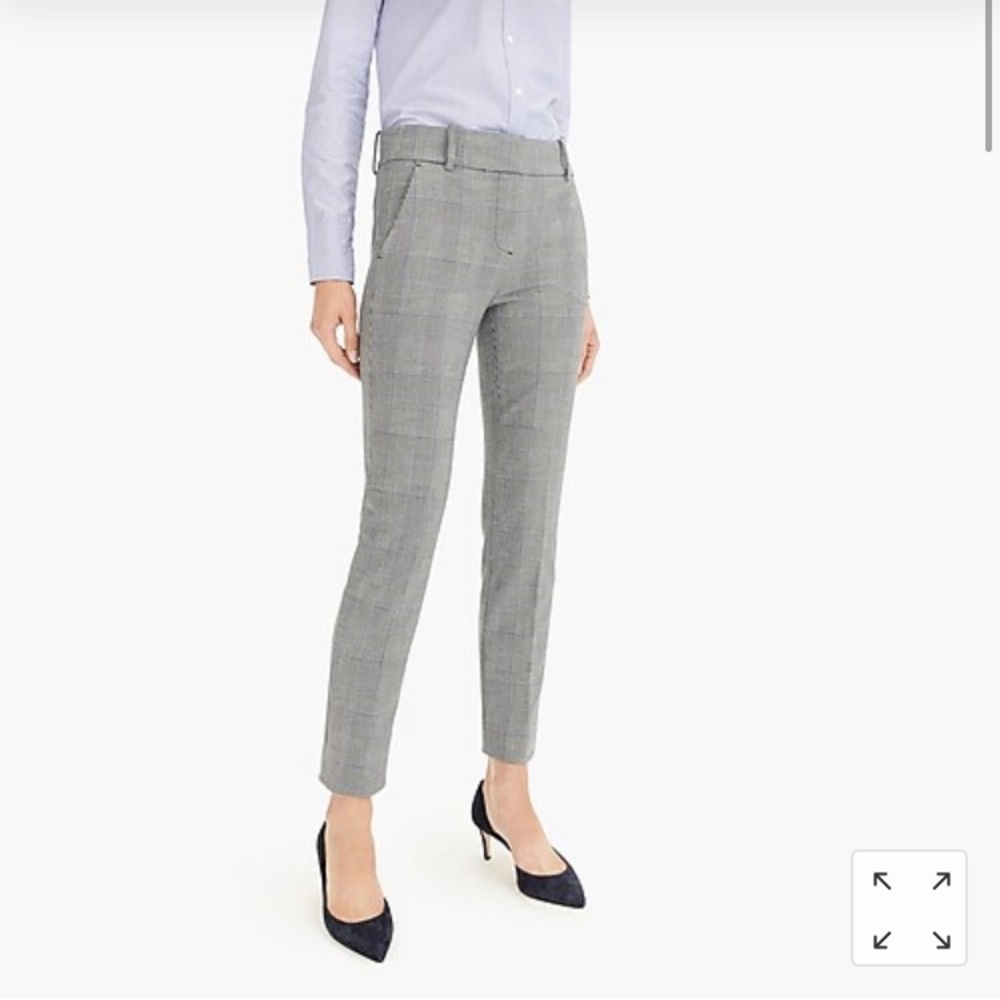 J.Crew Cameron Pant in Glen Plaid stretch
